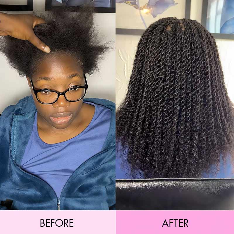 QVR Type 4C Afro Kinky Bulk Braiding Human Hair Extensions For Black Women - Image 6