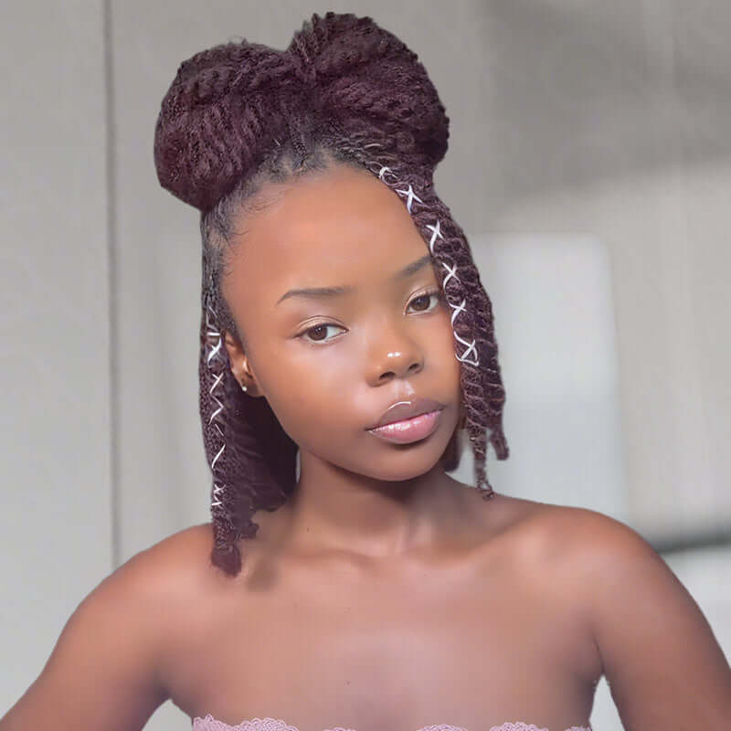 B3G1| QVR Mix Colors Color Afro Kinky Bulk Human Hair - Image 5