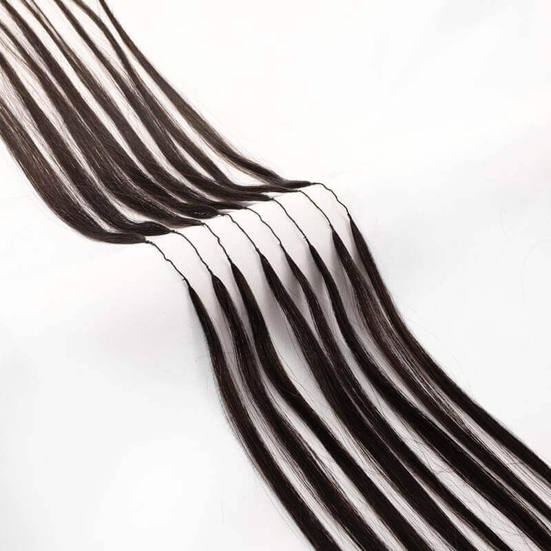 QVR Soft Natural Black Straight Feather Crochet Braid Human Hair Extensions - Image 6