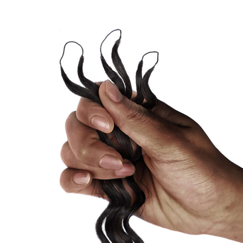 QVR Soft Kinky Curly Feather Crochet Braid Natural Black Wavy Human Hair Extensions - Image 9