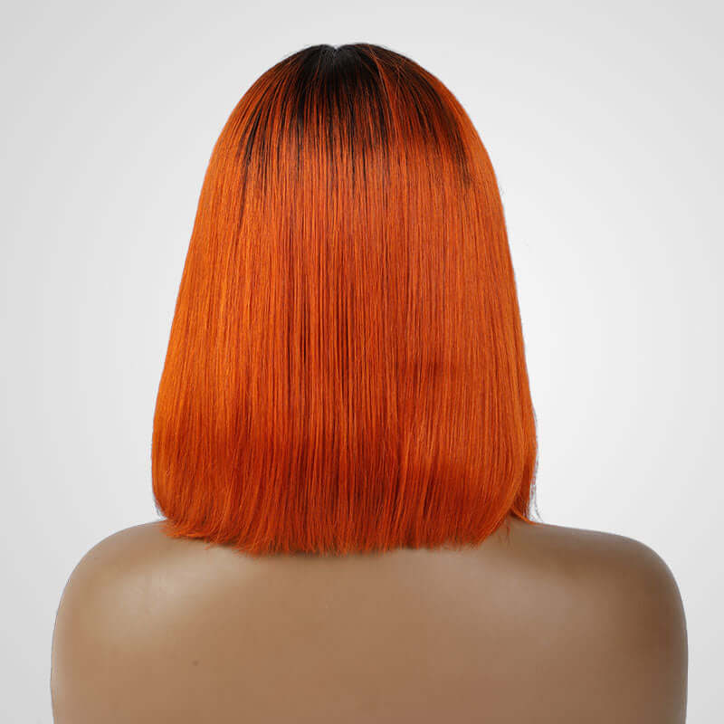 Flash Sale|Ombre 2/Orange Straight T Lace Bob Wig - Image 4