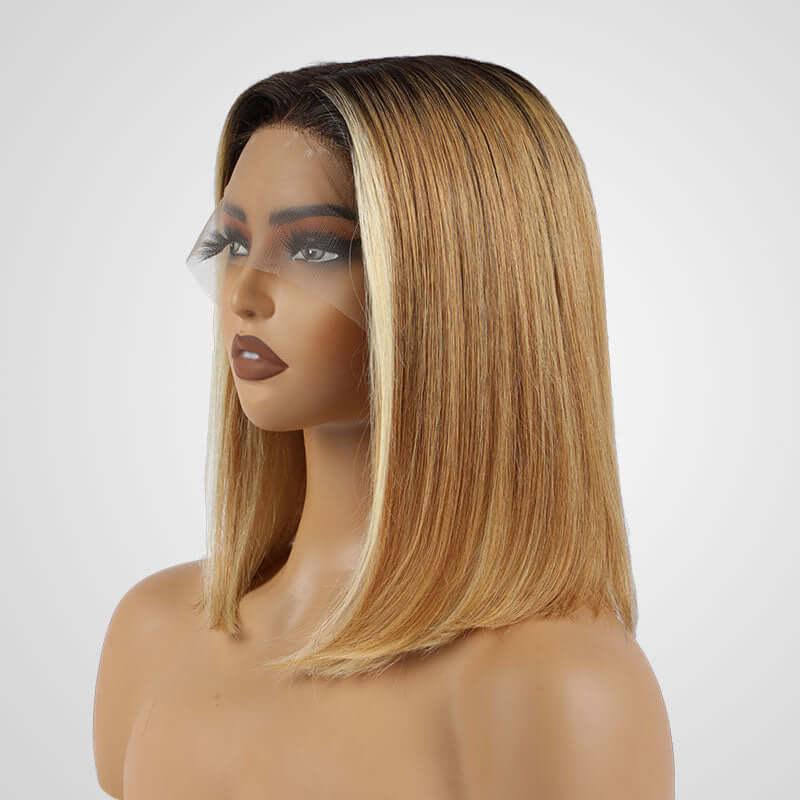 Flash Sale|Ombre 4/27/613 Straight T Lace Bob Wig - Image 3