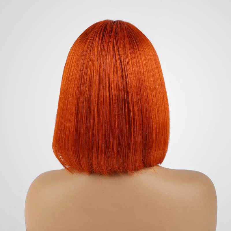 Flash Sale|Ombre Orange/613 Straight T Lace Bob Wig - Image 5