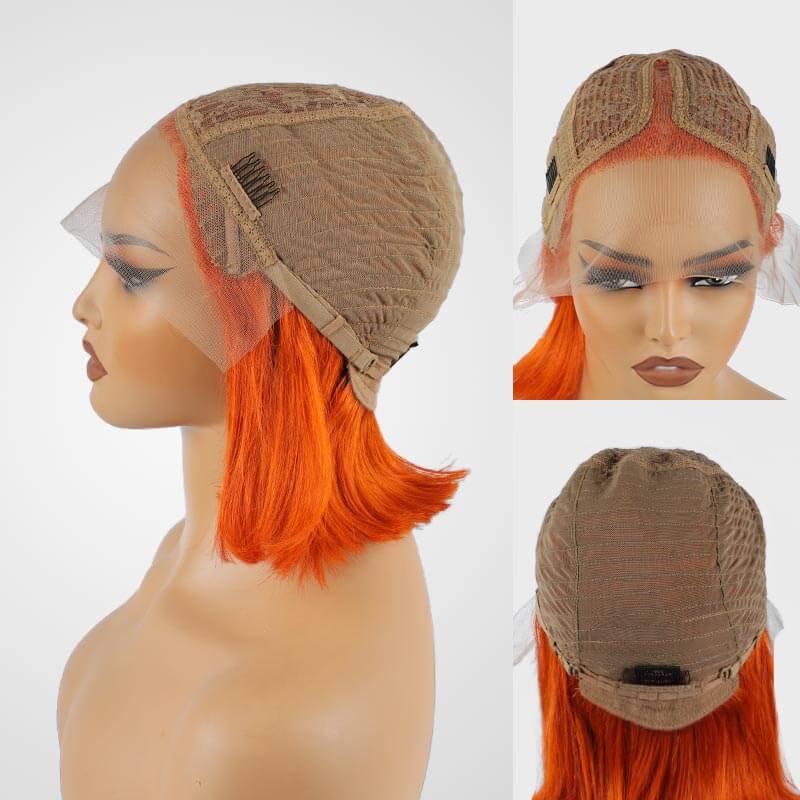 Flash Sale|Orange Straight T Lace Bob Wig - Image 5
