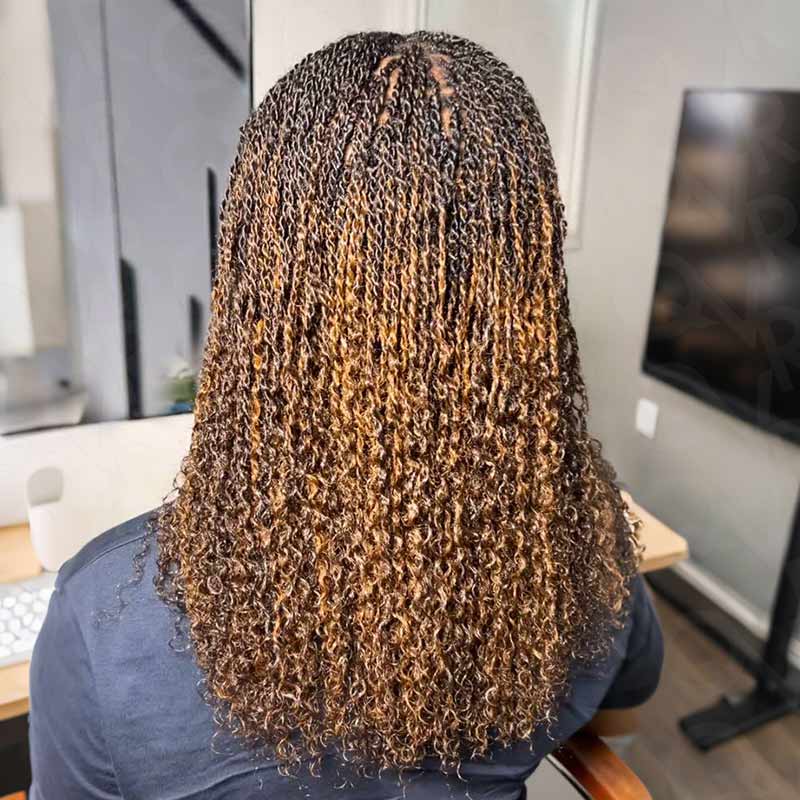 QVR #4+#30 Two Colors Afro Kinky Bulk Human Hair For Braiding DreadLock - Image 3