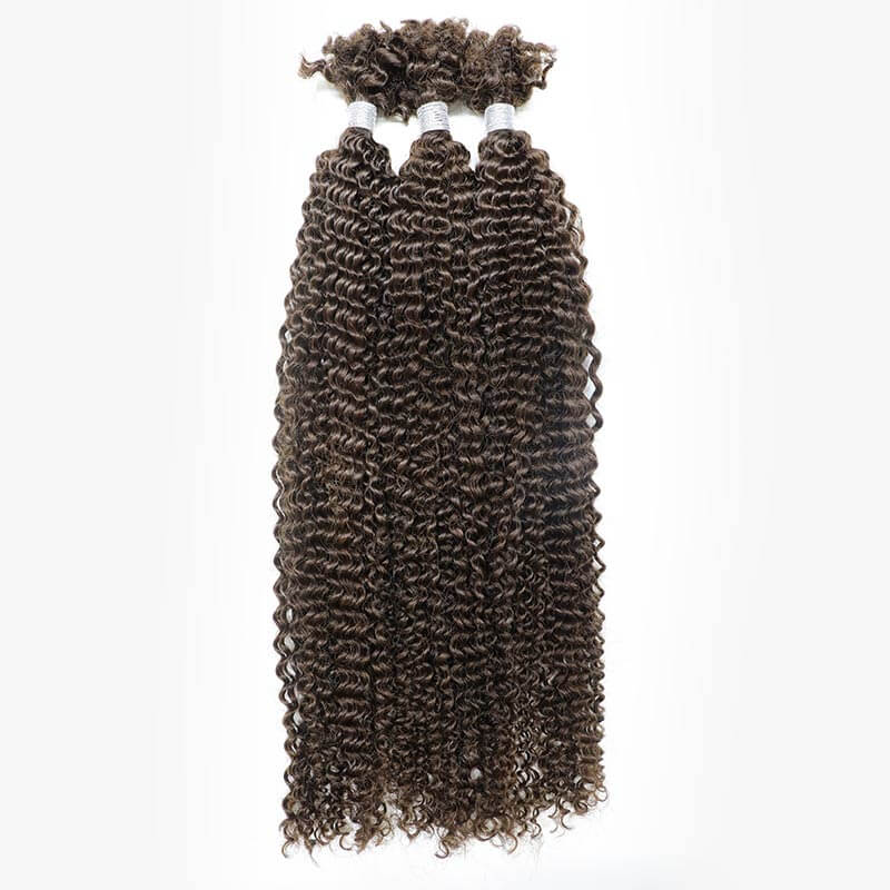 QVR Human Afro Kinky V Bulk Natural Curly Hair for Kinky Twist Crochet Braiding Hair - Image 13