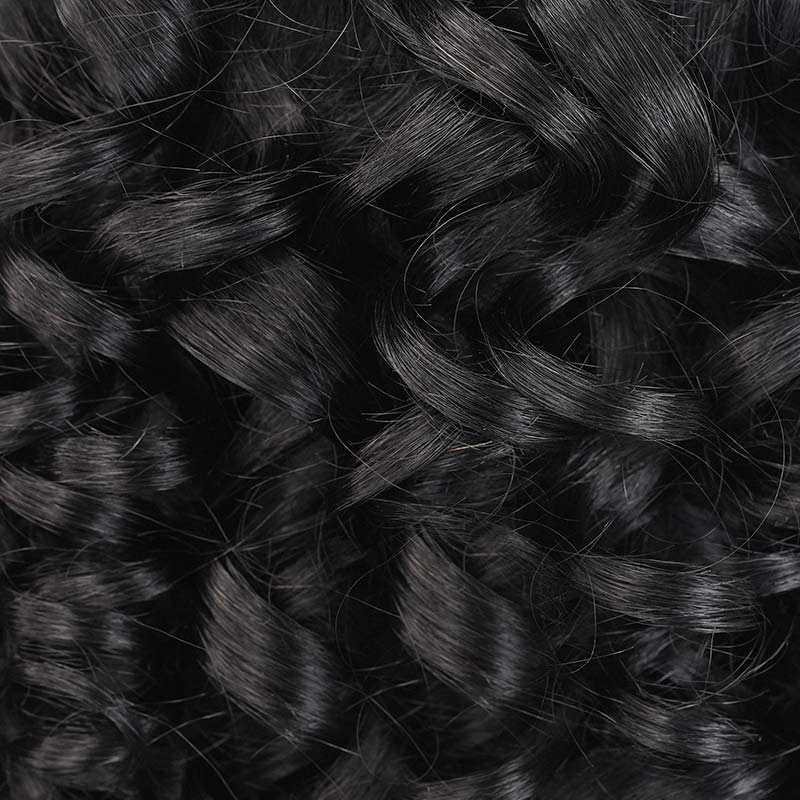 QVR Drawstring Ponytail Extension Bouncy Curl Human Hair Ponytail Hairstyle - Image 5