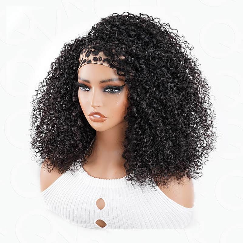 QVR Glueless Twist Curly Half Wig 250% Density Human Hair Wig Wear Go Flip Over Wig - Image 10