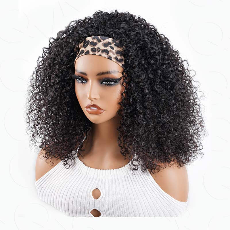 QVR Glueless Twist Curly Half Wig 250% Density Human Hair Wig Wear Go Flip Over Wig - Image 8