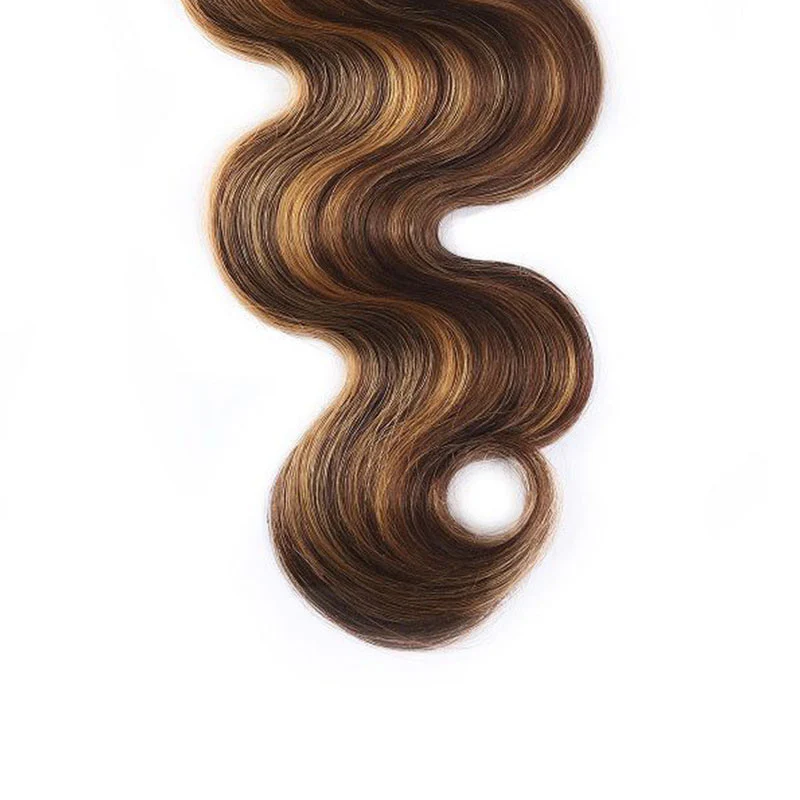 QVR Piano Highlight Body Wave Bundles P4/27 Bundles Ombre Human Hair Bundles - Image 6
