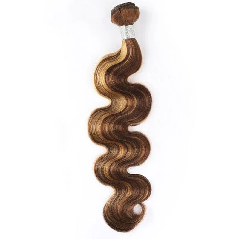 QVR Piano Highlight Body Wave Bundles P4/27 Bundles Ombre Human Hair Bundles - Image 8