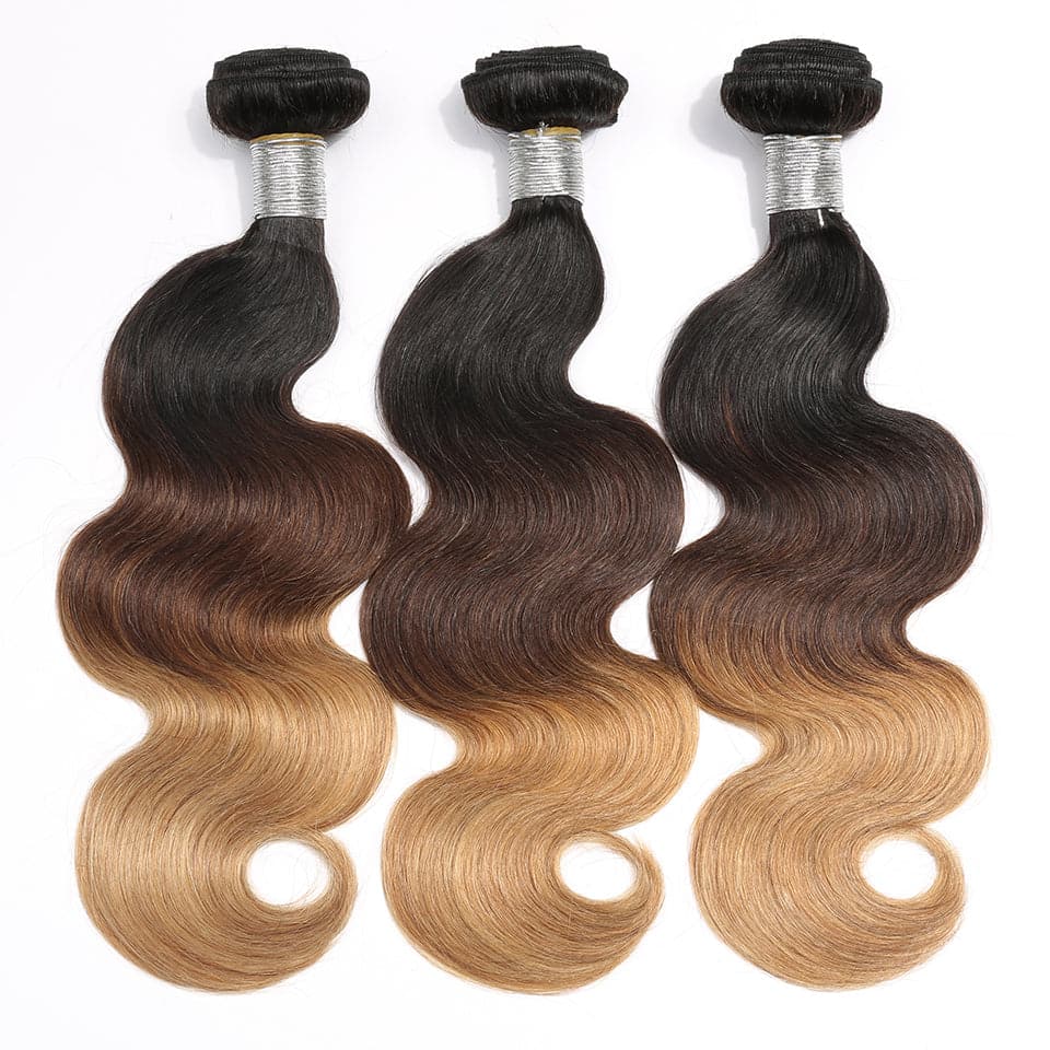 Ombre Color 1b/4/27 Body Wave 3 Bundles Virgin Hair - Image 3