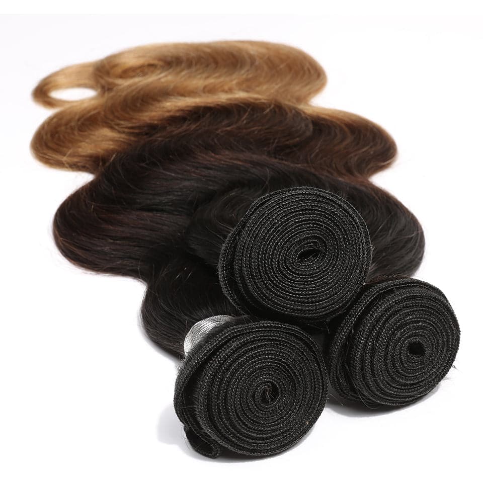 Ombre Color 1b/4/27 Body Wave 3 Bundles Virgin Hair - Image 6