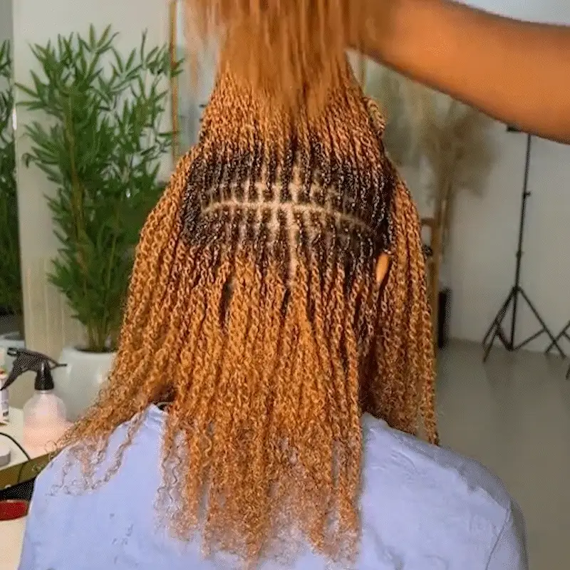 B3G1|QBrown Color Afro Kinky Bulk Human Hair - Image 5