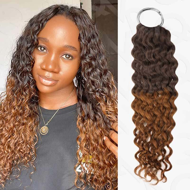 B3G1|Ombre #T1B/30 Small Kinky Curly Feather Crochet Human Hair - Image 13