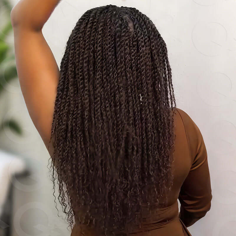 B3G1|Reddish Brown Afro kinky Bulk Human Hair - Image 3