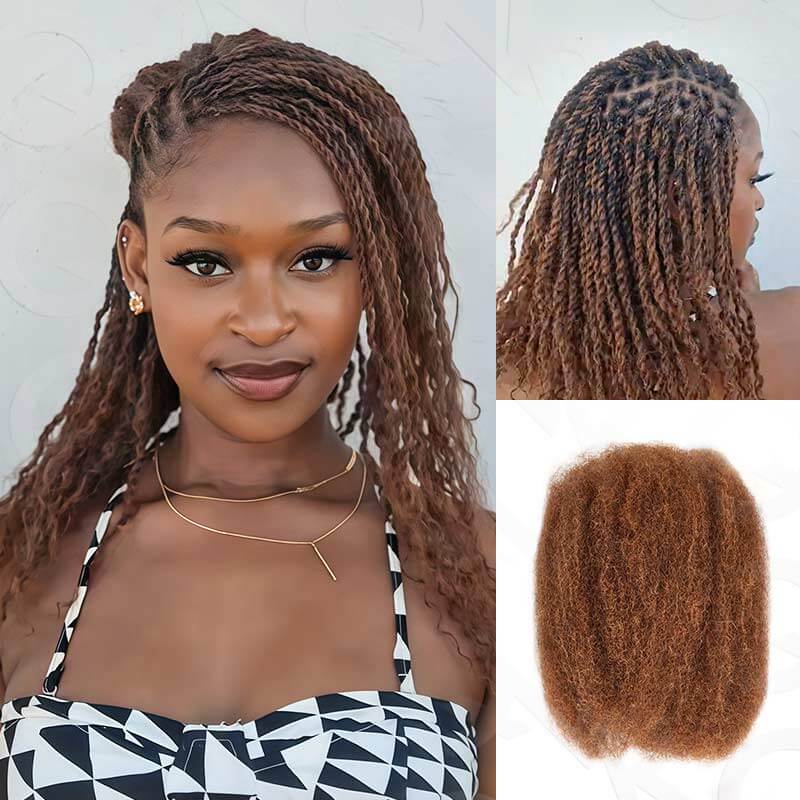 Member Sale|Mix #4/30 Afro kinky Bulk Human Hair - Image 4