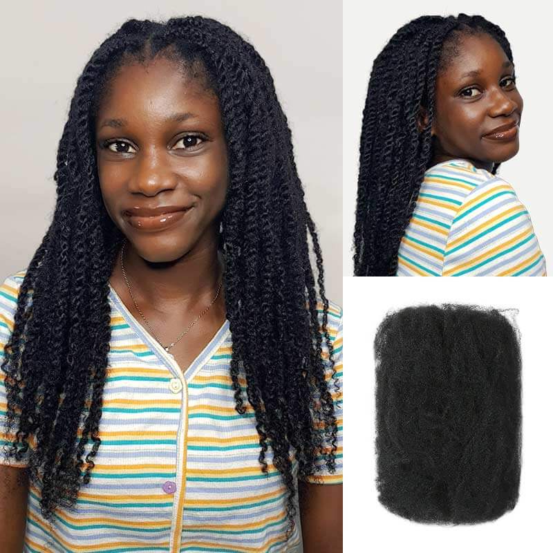 Member Sale|Mix #4/30 Afro kinky Bulk Human Hair - Image 9