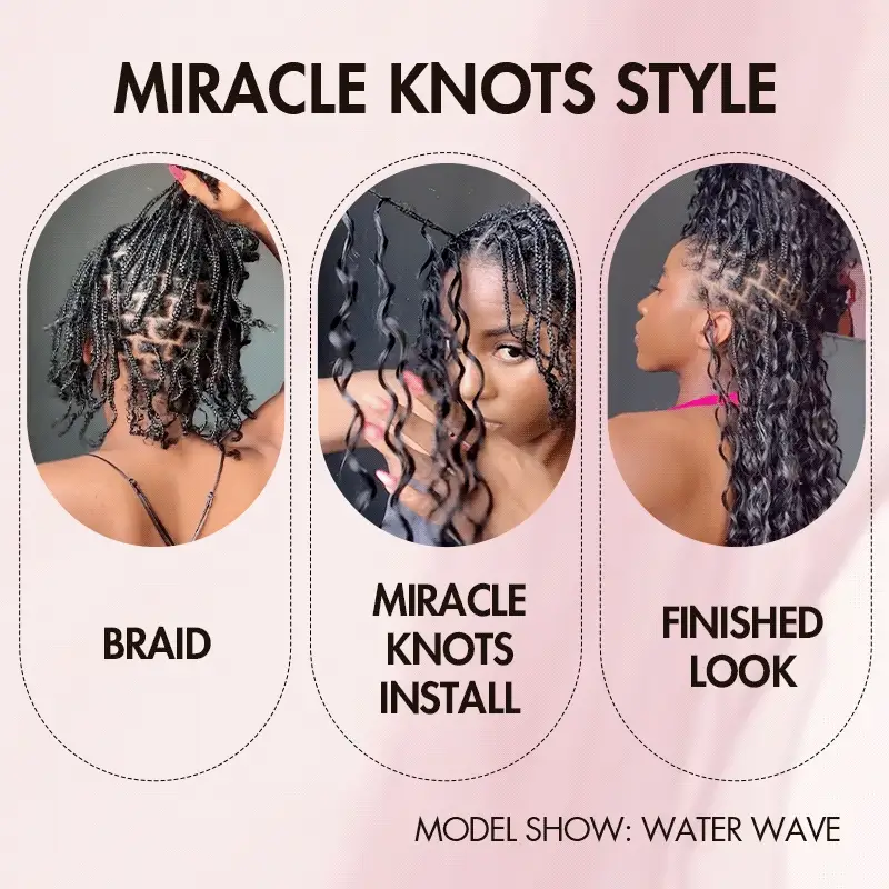 QVR Dark Brown #4 Crochet Hair Water Wave Machine Made Feather Human Hair Extension - Image 7