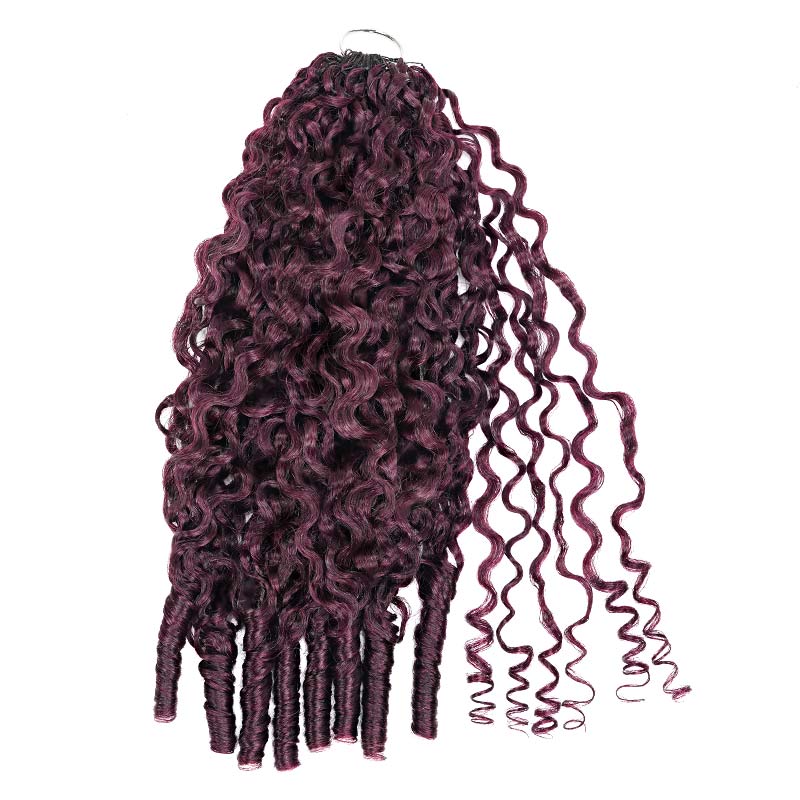 Member Sale|QVR Seamless Burmese Curly Feather Crochet Hair Highlight #P4/27 Machine Made Human Hair Extensions - Image 17