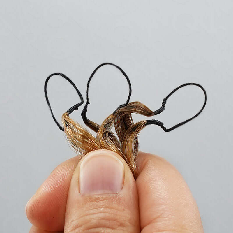 Member Sale|QVR Seamless Burmese Curly Feather Crochet Hair Highlight #P4/27 Machine Made Human Hair Extensions - Image 6