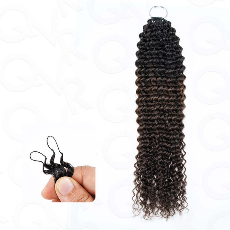 Member Sale|QVR #T1B/30 Crochet Hair Small Kinky Curly Machine Made Feather Human Hair Extension - Image 13