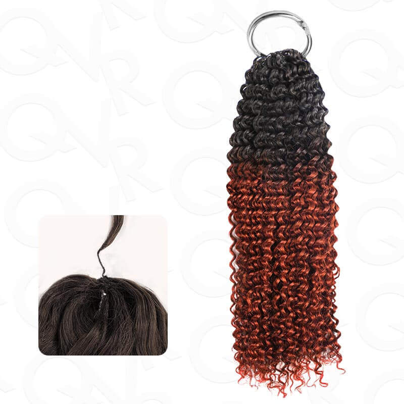 QVR Ombre #T4/30 Human Crochet Hair Small Kinky Curly Machine Made Feather Crochet Hairstyle - Image 12