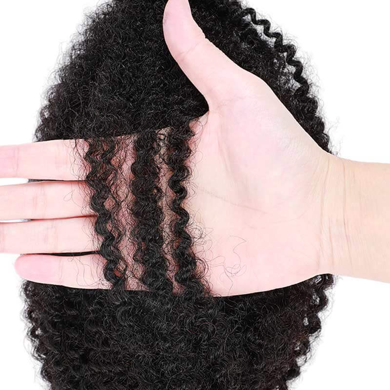 QVR Upgraded Kinky Bulk Natural Black hair 4a/3c Extensions - Image 12