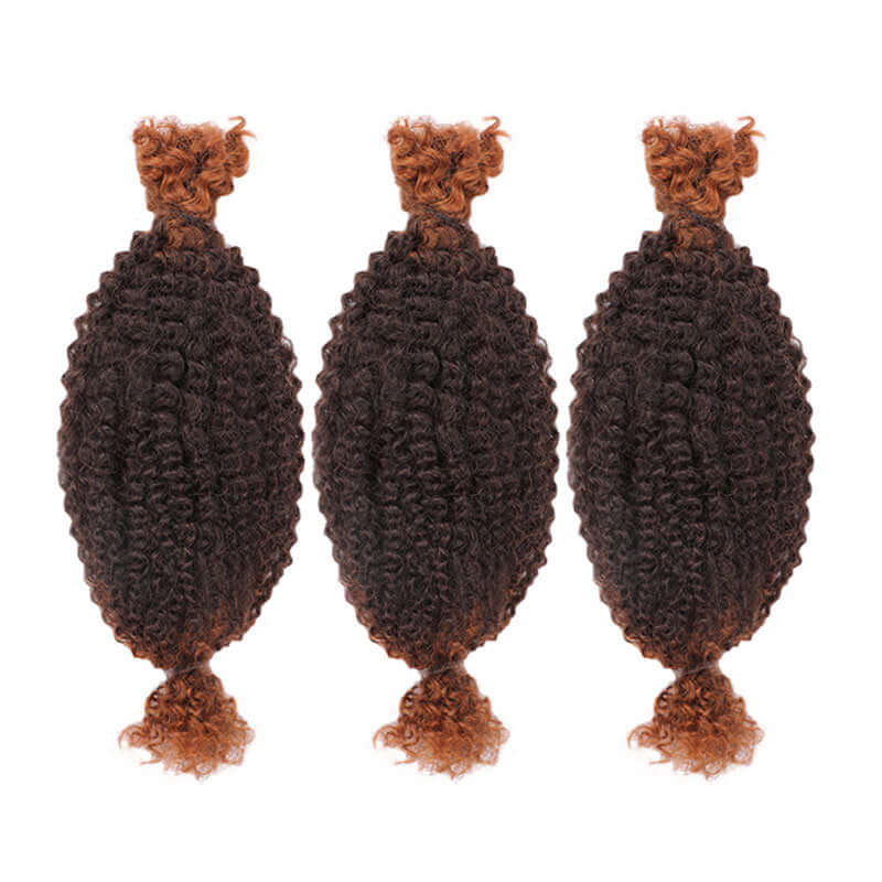 QVR Upgraded Kinky Bulk Natural Black hair 4a/3c Extensions - Image 20