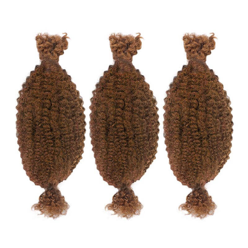 QVR Upgraded Kinky Bulk Natural Black hair 4a/3c Extensions - Image 22