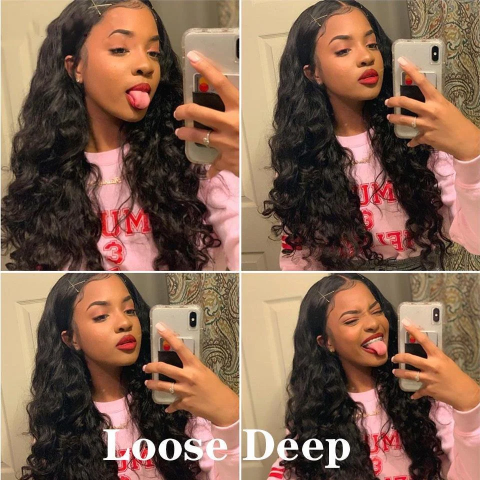 Loose Deep Wave Bundles with Closure Peruvian Hair Bundles with Closure Remy 100% Human Hair Bundles with 4x4 lace Closure - Image 11