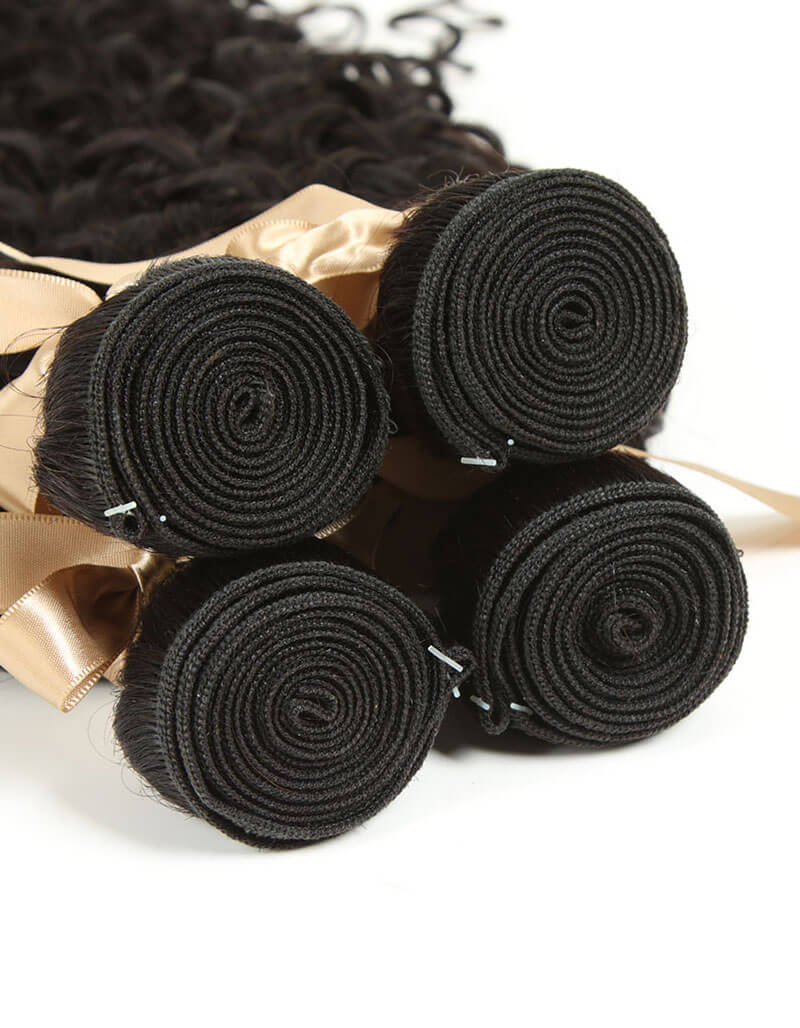 Queen Remy Human Hair Bundles Hair Weave Water Wave 4 Bundles - Image 5