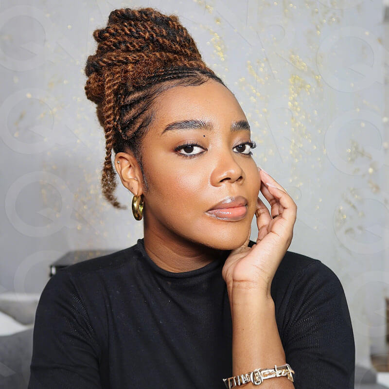 QVR Affordable Afro Kinky Bulk Human Hair Auburn Color For Braiding DreadLock - Image 7