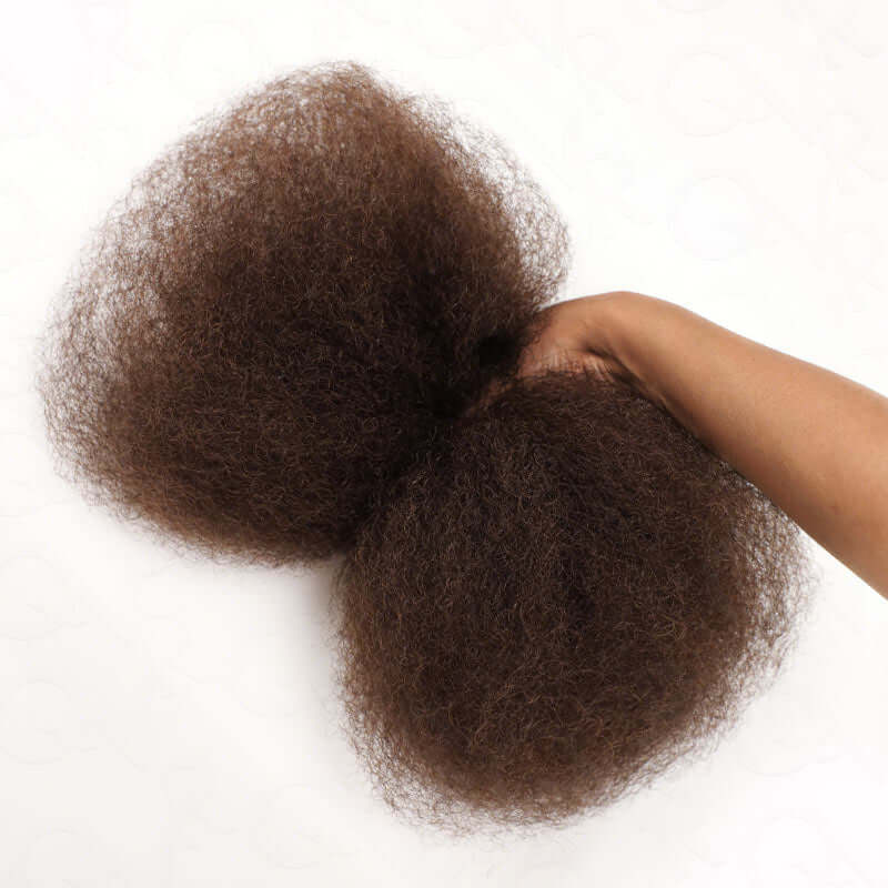 QVR Dark Brown Afro kinky Bulk Hair Extensions For Braiding Dreadlock Human Hair - Image 16