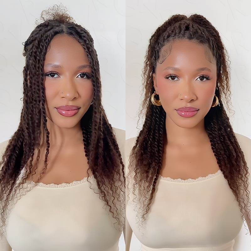 QVR Dark Brown Afro kinky Bulk Hair Extensions For Braiding Dreadlock Human Hair - Image 7