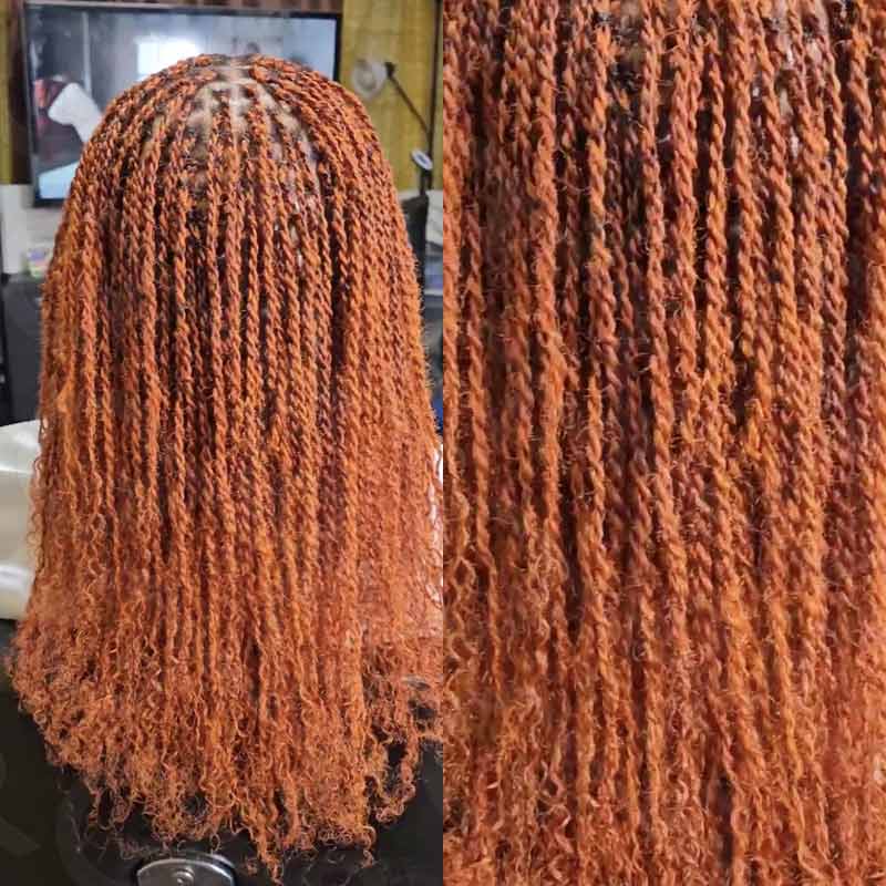 QVR Ginger Orange Afro kinky Bulk Hair Extensions For Braiding Dreadlock Human Hair - Image 4