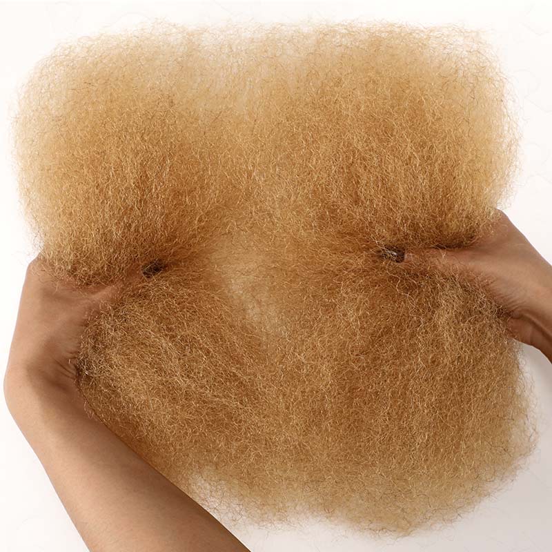 QVR Honey Blonde Color Afro kinky Bulk Hair Extensions For Braiding Dreadlock Human Hair - Image 10