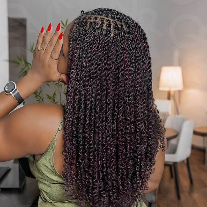 B3G1| QVR Mix Colors Color Afro Kinky Bulk Human Hair - Image 3