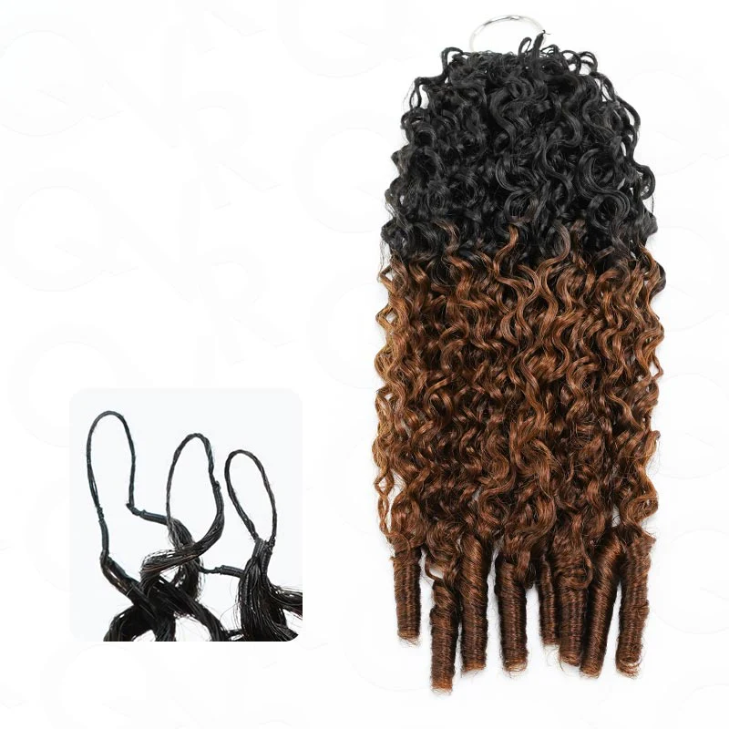 QVR Soft Feather Crochet Hair 3 Packs Small Kinky Curly Machine Made Human Hair Extension - Image 32