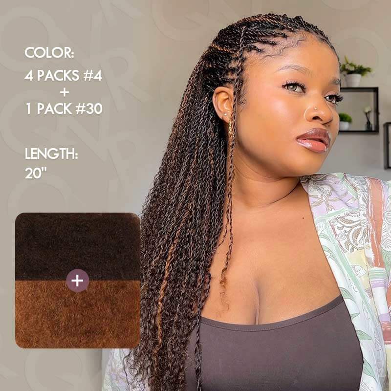 QVR 5 Packs Highlights Color Afro kinky Bulk For Braiding Dreadlock Hair - Image 6