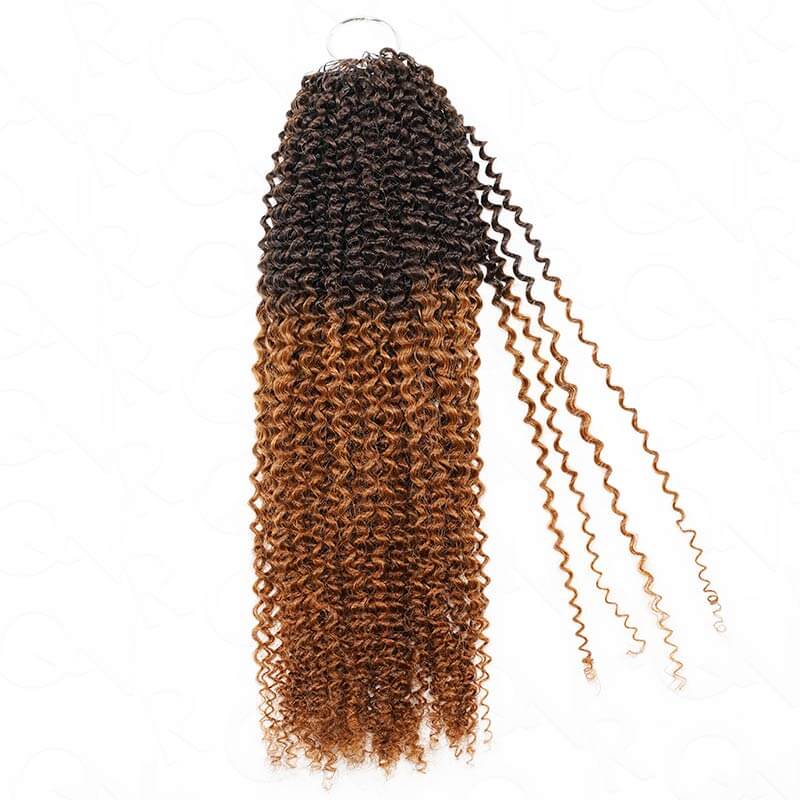 QVR Afro Kinky Curly Crochet Hair Machine Made Natural Black Feather Human Hair Extension - Image 21