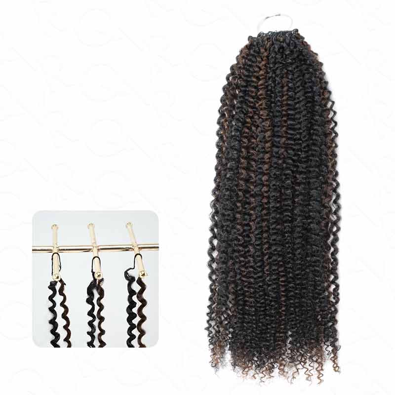 QVR Afro Kinky Curly Crochet Hair Machine Made Natural Black Feather Human Hair Extension - Image 23