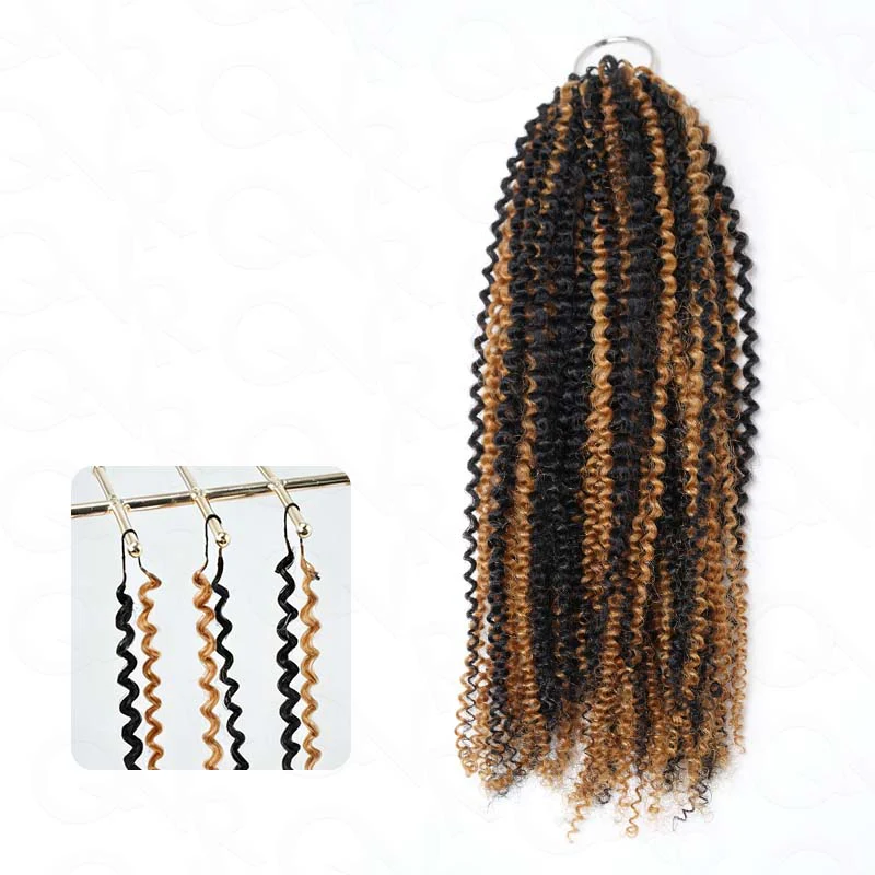 QVR Afro Kinky Curly Crochet Hair Machine Made Natural Black Feather Human Hair Extension - Image 24