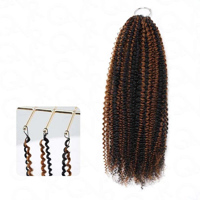 QVR Afro Kinky Curly Crochet Hair Machine Made Natural Black Feather Human Hair Extension - Image 25