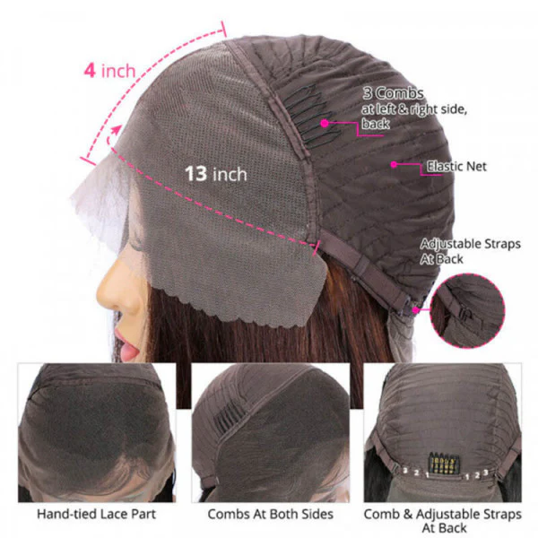 QVR Body Wave Real Brazilian Black Hair Lace Wigs Hair 180% Density 13x4 Lace Frontal Wigs - Image 10