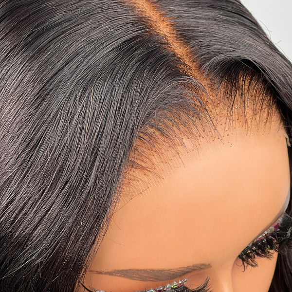 QVR Body Wave Real Brazilian Black Hair Lace Wigs Hair 180% Density 13x4 Lace Frontal Wigs - Image 6