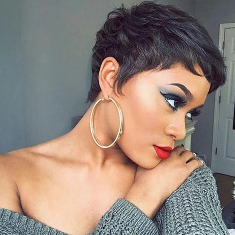 QVR Boss Pixie Cut Wigs Human Hair Short Wigs For Women - Image 3
