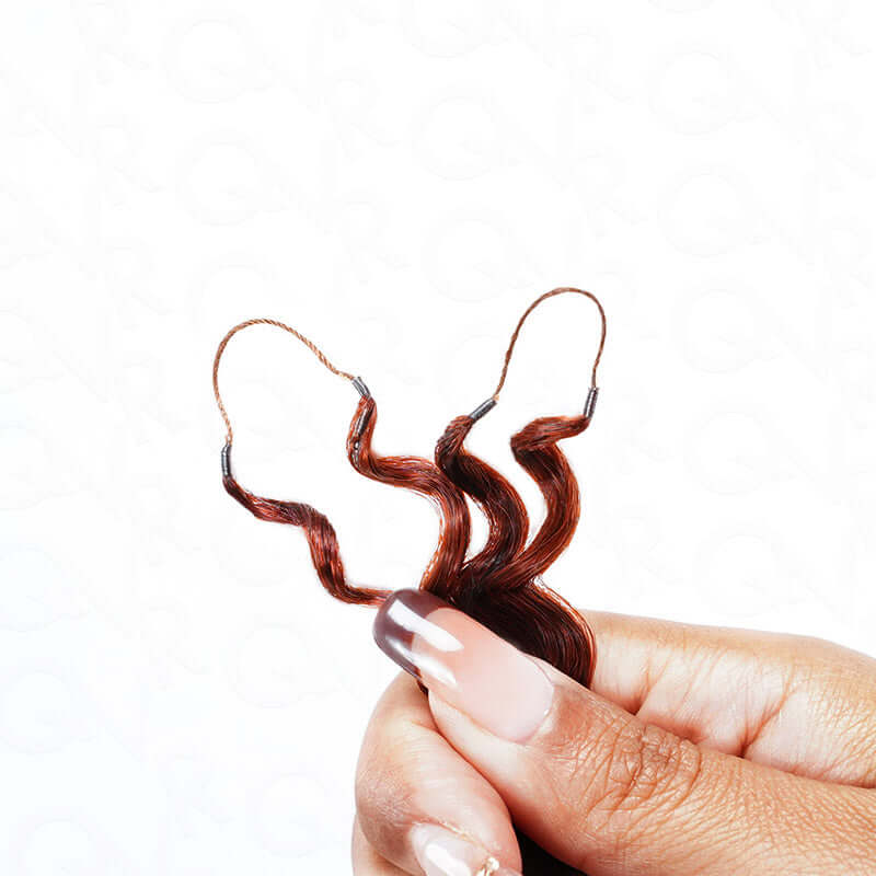 QVR Bright Brown #35D Human Crochet Hair Small Kinky Curly Machine Made Feather Crochet Hairstyle - Image 3