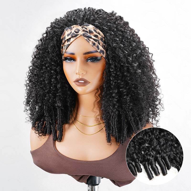 QVR Glueless Burmese Curly Straight Half Wig 250% Density Human Hair Wig Wear Go Flip Over Wig - Image 5