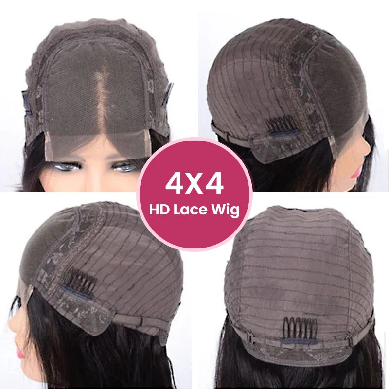 QVR Pre-plucked Undetectable 13x4/4x4/13x6 Transparent Lace Frontal Wig Kinky Curly Human Hair Wig - Image 10